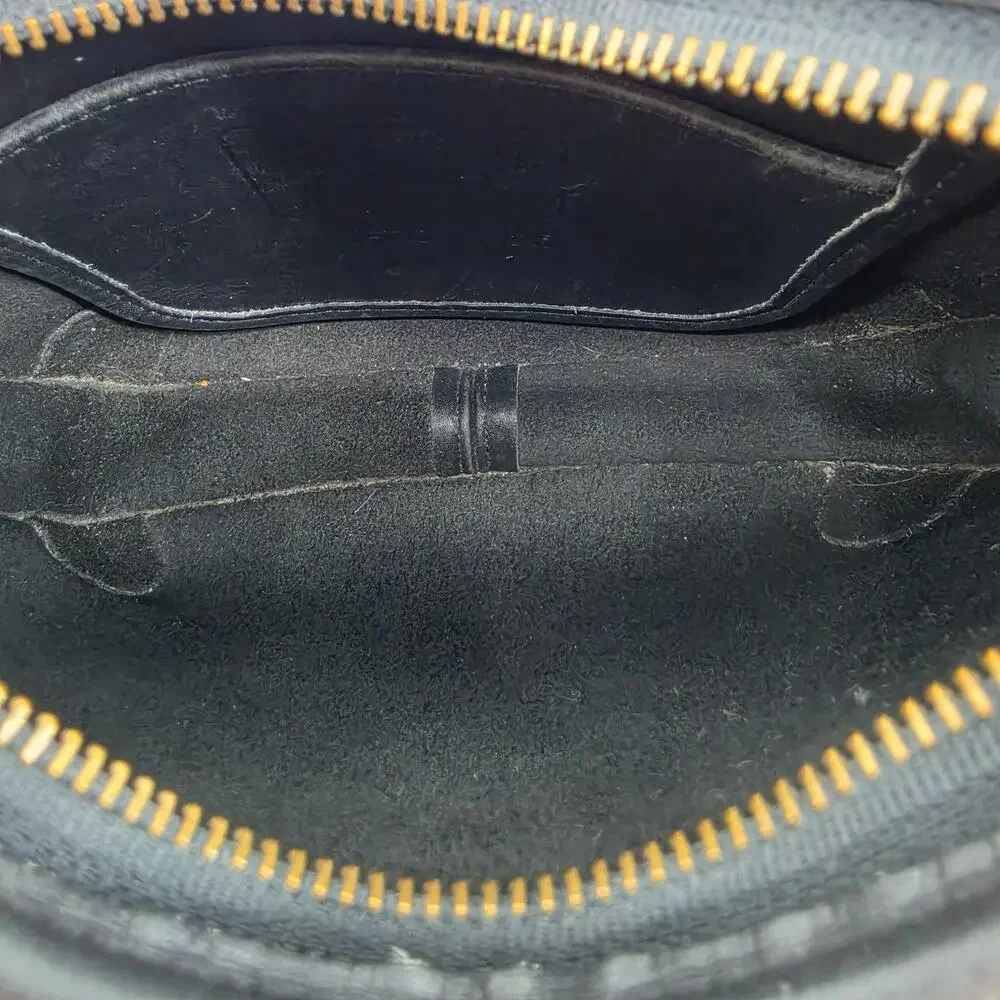 Vintage 1997 Coach Black Leather 9020 Ergo Mini Zip Shoulder Bag Made In USA